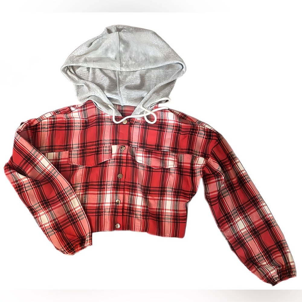 Shein crop top flannel